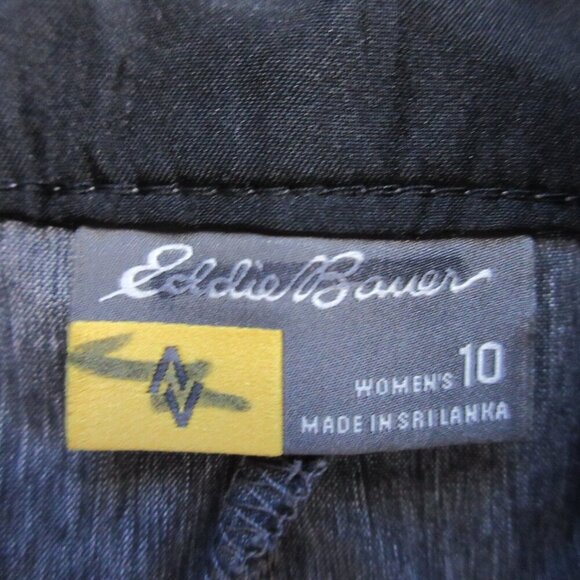 Eddie Bauer Voyager Ankle Pants Women 10 Grey Stretch Casual Travel Office 242 - Picture 3 of 12